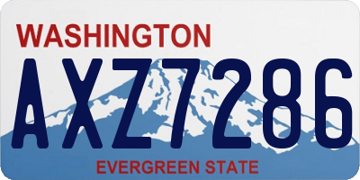 WA license plate AXZ7286