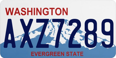 WA license plate AXZ7289