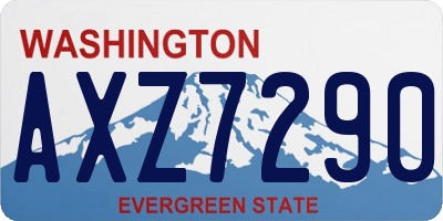 WA license plate AXZ7290