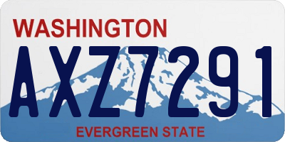 WA license plate AXZ7291