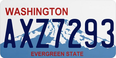 WA license plate AXZ7293