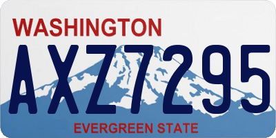 WA license plate AXZ7295