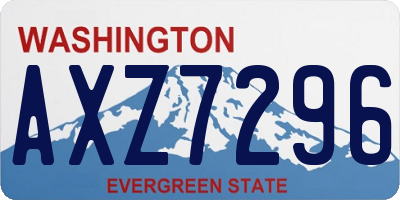 WA license plate AXZ7296
