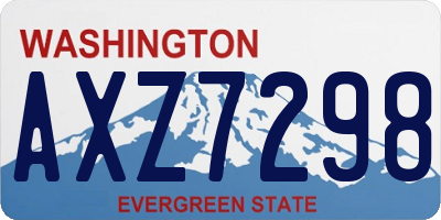 WA license plate AXZ7298