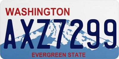 WA license plate AXZ7299