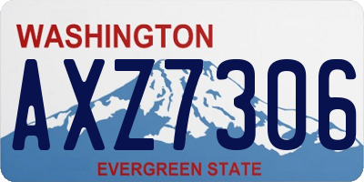 WA license plate AXZ7306