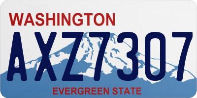 WA license plate AXZ7307