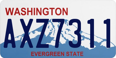 WA license plate AXZ7311