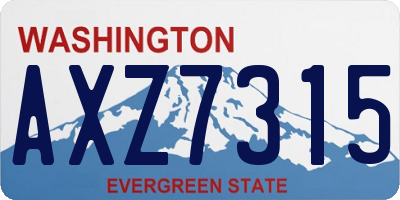 WA license plate AXZ7315