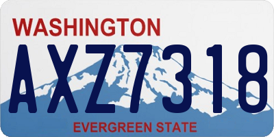WA license plate AXZ7318