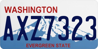 WA license plate AXZ7323
