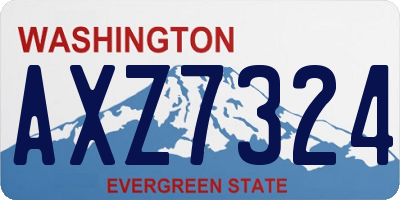 WA license plate AXZ7324