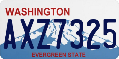 WA license plate AXZ7325