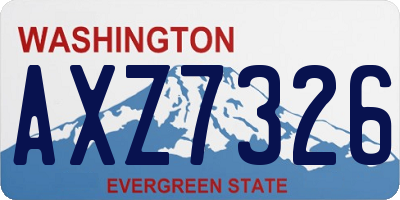 WA license plate AXZ7326