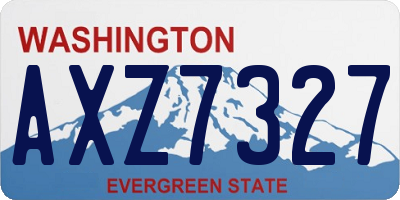 WA license plate AXZ7327