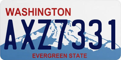WA license plate AXZ7331