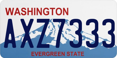WA license plate AXZ7333