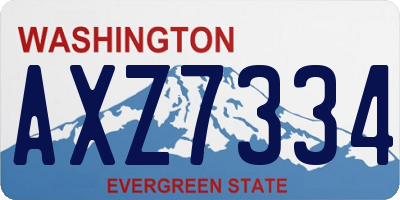 WA license plate AXZ7334
