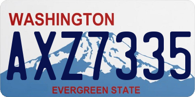 WA license plate AXZ7335