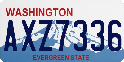 WA license plate AXZ7336