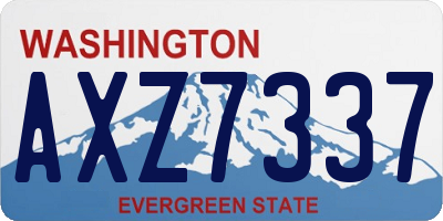 WA license plate AXZ7337