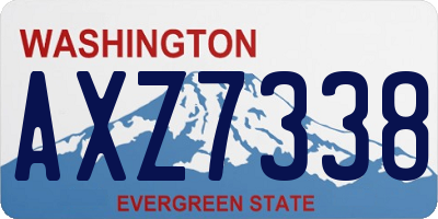 WA license plate AXZ7338