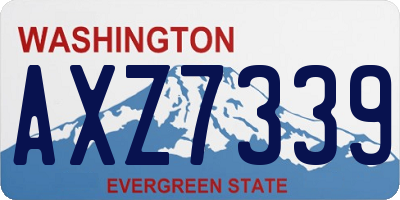 WA license plate AXZ7339