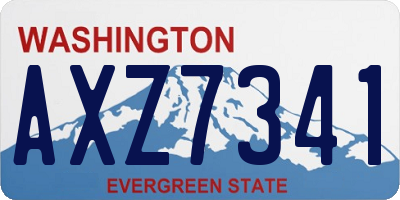 WA license plate AXZ7341