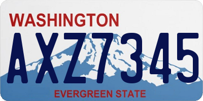 WA license plate AXZ7345