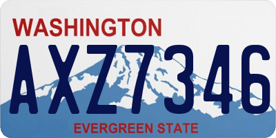 WA license plate AXZ7346