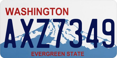 WA license plate AXZ7349