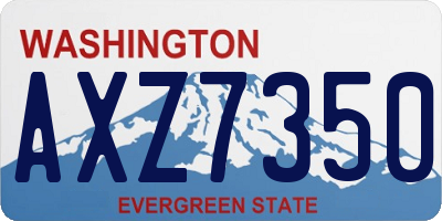 WA license plate AXZ7350