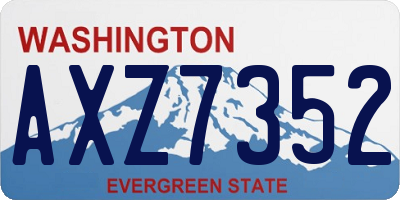 WA license plate AXZ7352