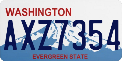 WA license plate AXZ7354