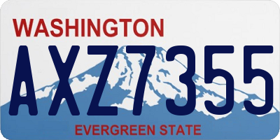 WA license plate AXZ7355