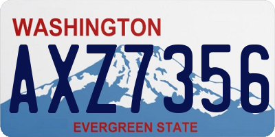 WA license plate AXZ7356