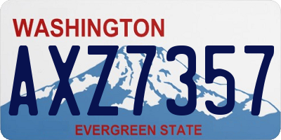 WA license plate AXZ7357