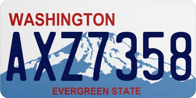 WA license plate AXZ7358