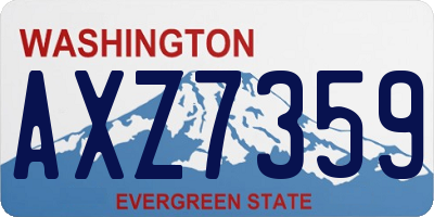 WA license plate AXZ7359