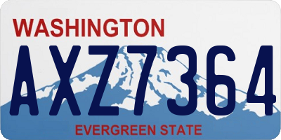WA license plate AXZ7364