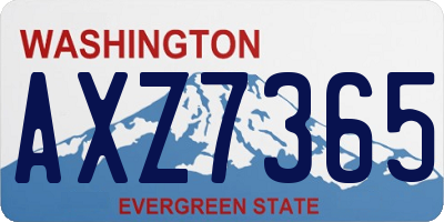 WA license plate AXZ7365