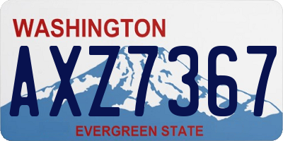 WA license plate AXZ7367