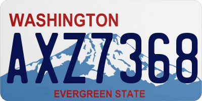 WA license plate AXZ7368