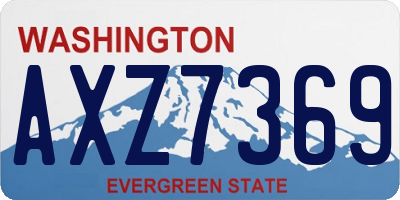 WA license plate AXZ7369