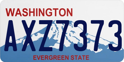 WA license plate AXZ7373