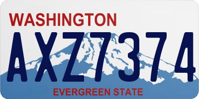WA license plate AXZ7374