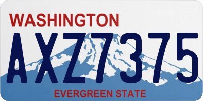 WA license plate AXZ7375