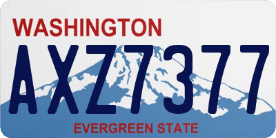 WA license plate AXZ7377