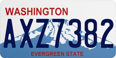 WA license plate AXZ7382