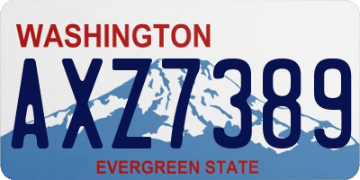 WA license plate AXZ7389